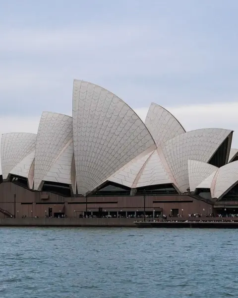 Sydney Opera House seen from the harbour in Sydney, Australia