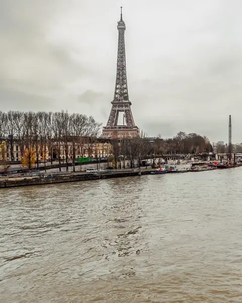 Eiffel Tower and the River Seine in Paris, France