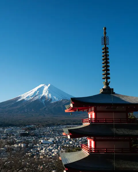 Chureito Pagoda with Mount Fuji in the background, Japan